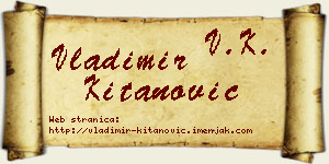 Vladimir Kitanović vizit kartica